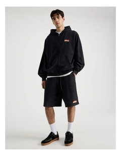 Oversized Terry Short in Black
