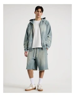 Wash Terry Short in Blue