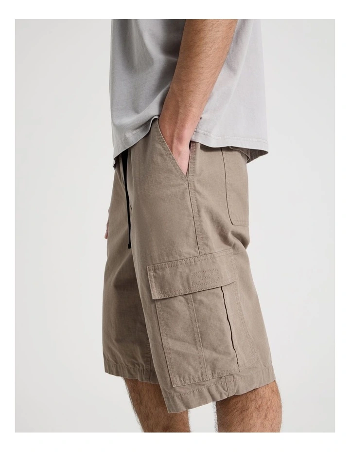Rip Stop Cargo Short in Brown image 3