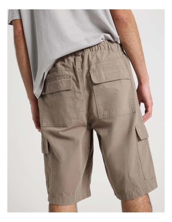 Rip Stop Cargo Short in Brown image 7