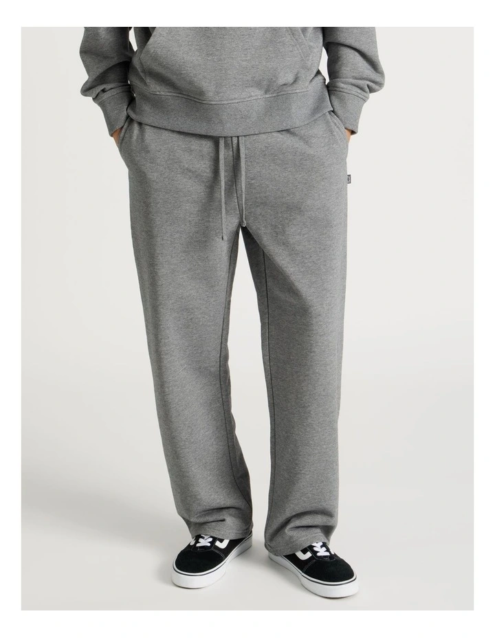 Core Wide Leg Terry Track Pants Grey image 4