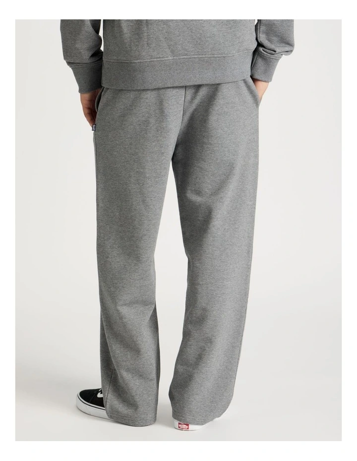 Core Wide Leg Terry Track Pants Grey image 5