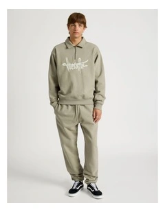 Core Elastic Cuff Track Pants in Sand
