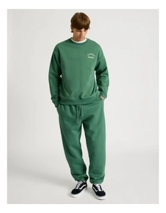 Core Elastic Cuff Track Pants in Forest