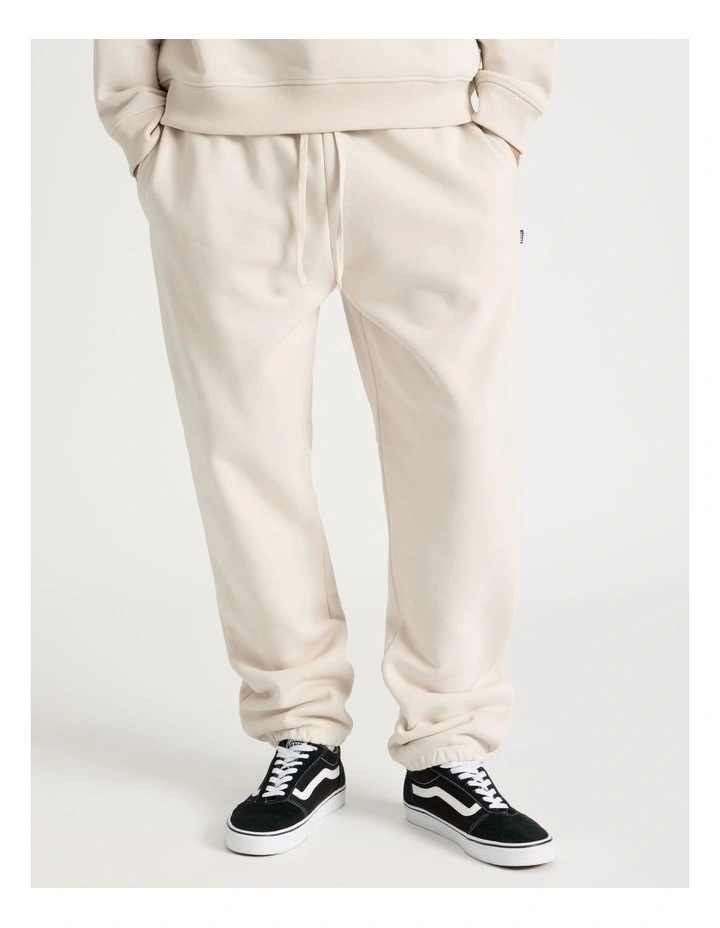 Core Elastic Cuff Track Pants in Stone image 2