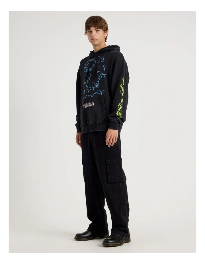 Washed Cargo Trackpant in Charcoal image 1