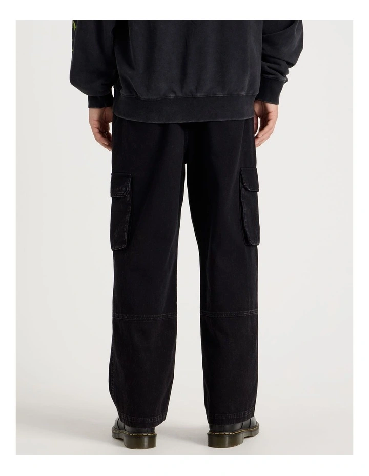 Washed Cargo Trackpant in Charcoal image 6