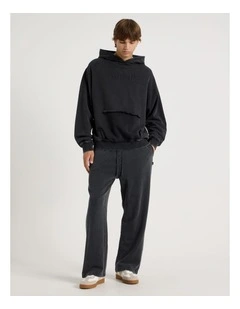 Garment Wash Trackpant in Charcoal