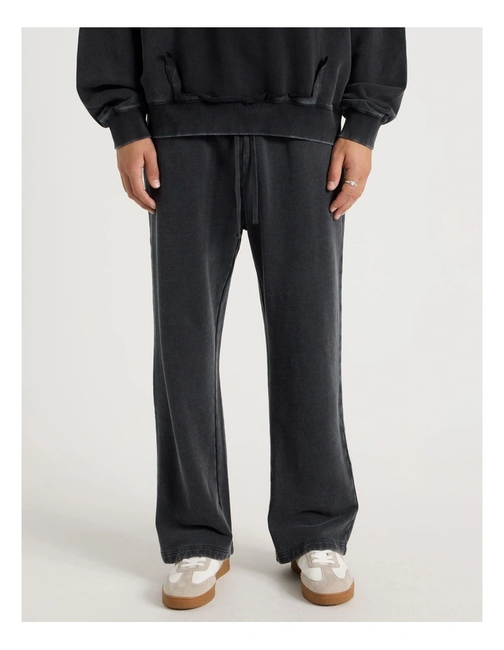 Garment Wash Trackpant in Charcoal image 3