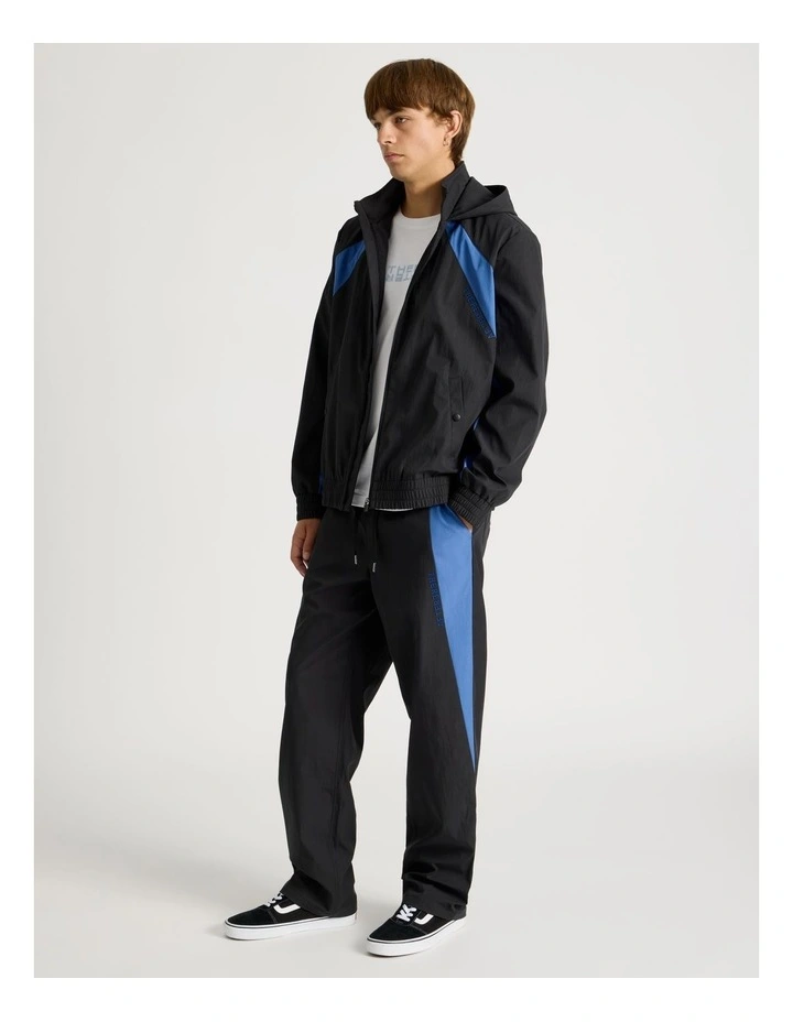 Retro Track Jacket in Black image 5