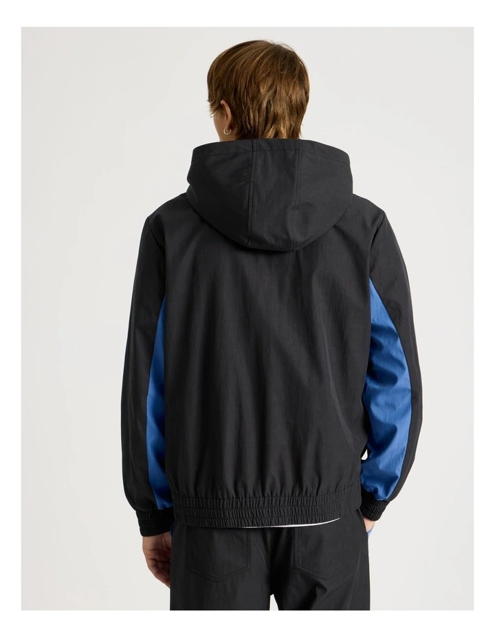 Retro Track Jacket in Black image 6