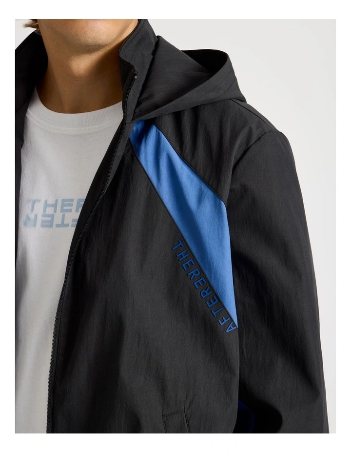 Retro Track Jacket in Black image 7