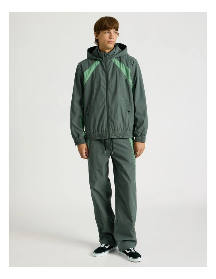 Retro Track Jacket in Green image 4