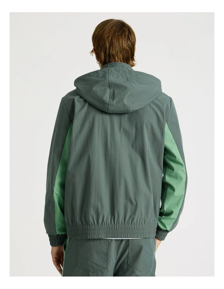 Retro Track Jacket in Green image 6