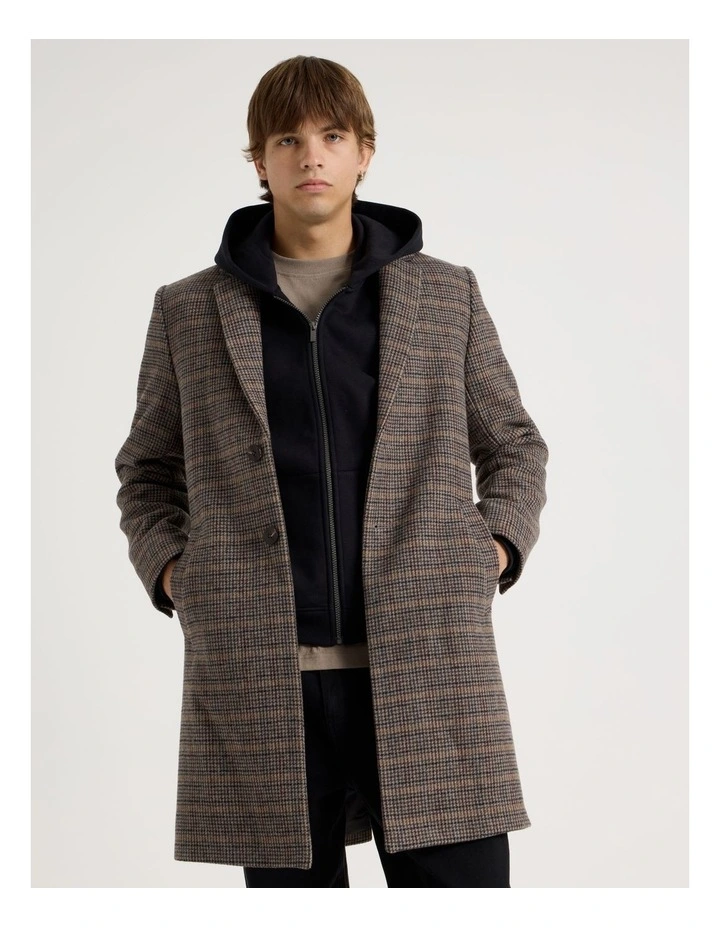 Longline Tailored Coat in Assorted image 1