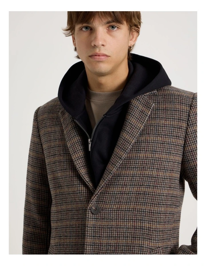 Longline Tailored Coat in Assorted image 3