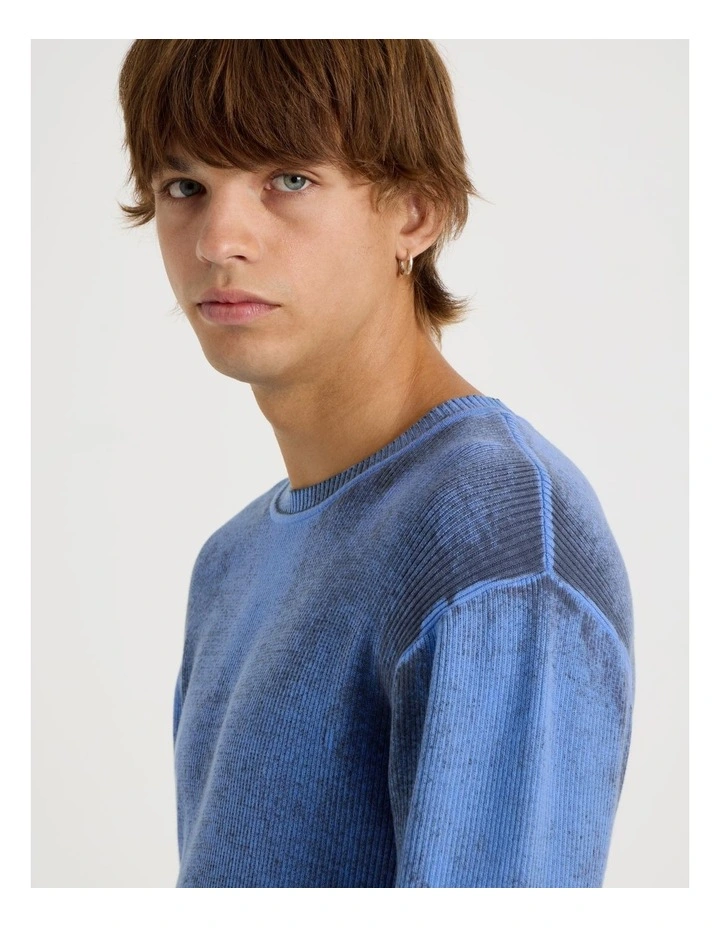 Spray Rib Knit in Blue image 4