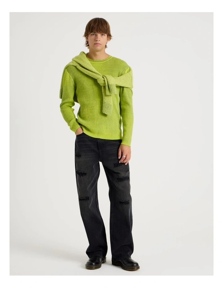 Spray Rib Knit in Lime image 3