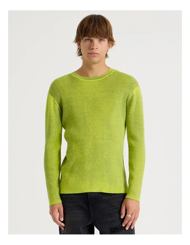 Spray Rib Knit in Lime image 4