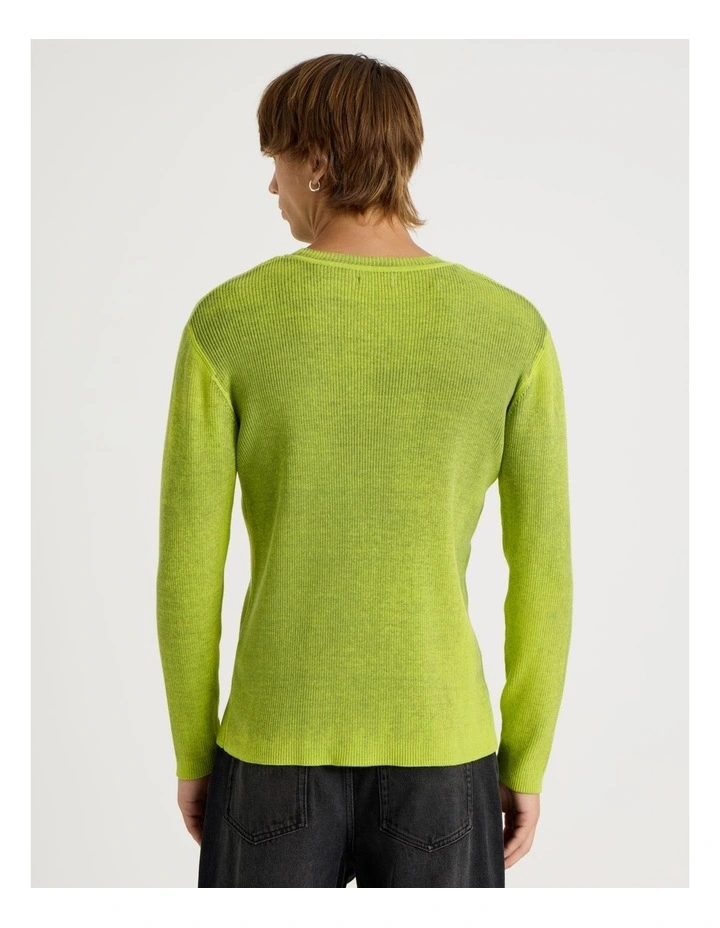 Spray Rib Knit in Lime image 6