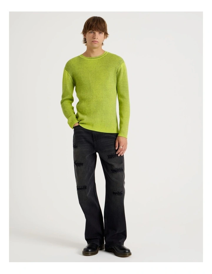 Spray Rib Knit in Lime image 7