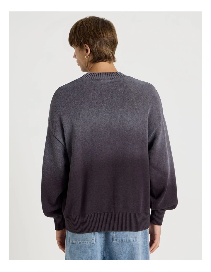 Placement Snake Distressed Knit in Black image 6