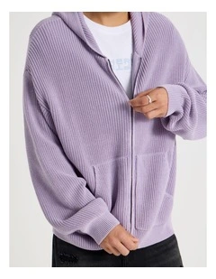 Gothic Zip Thru Knit in Lilac