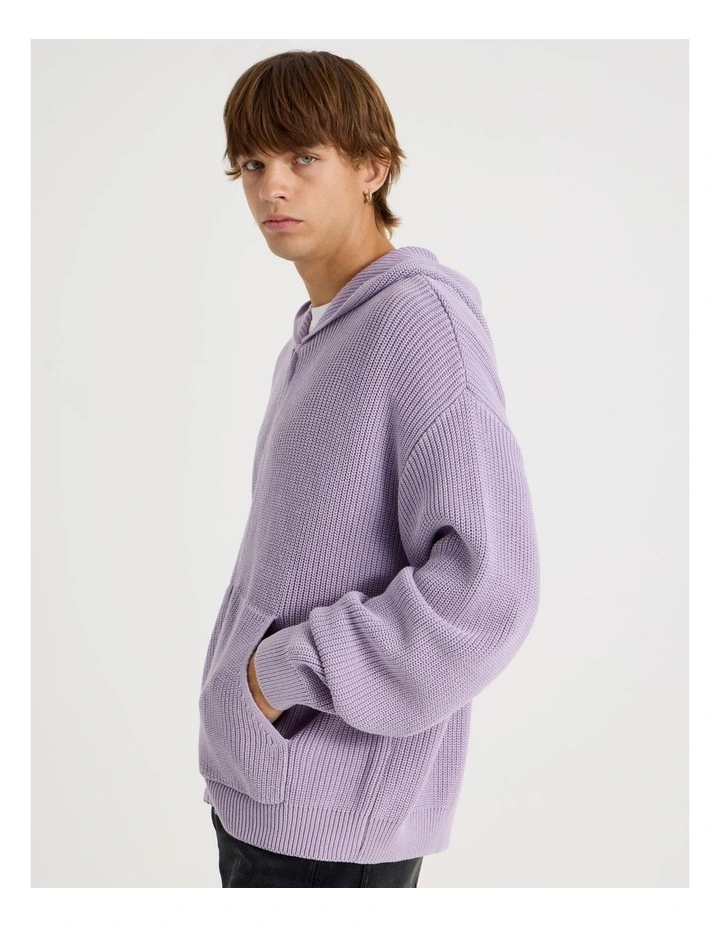 Gothic Zip Thru Knit in Lilac image 2