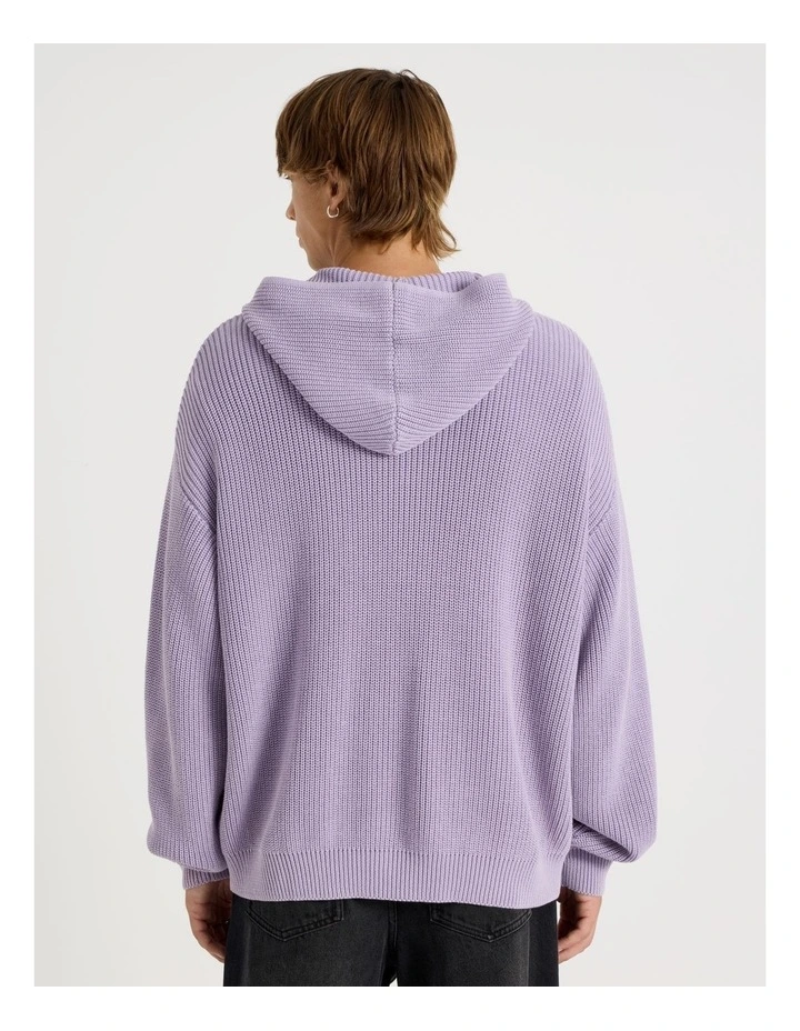 Gothic Zip Thru Knit in Lilac image 5