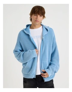 Gothic Zip Thru Knit in Blue