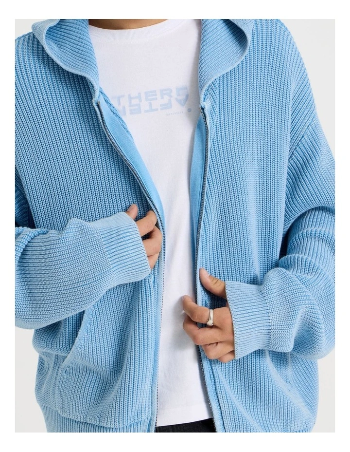 Gothic Zip Thru Knit in Blue image 4