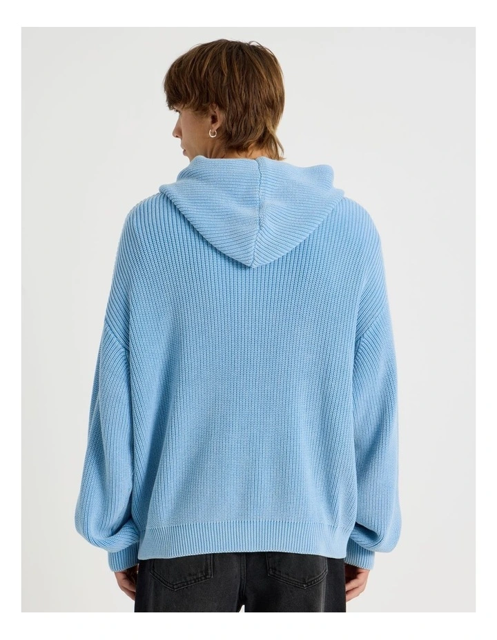 Gothic Zip Thru Knit in Blue image 6