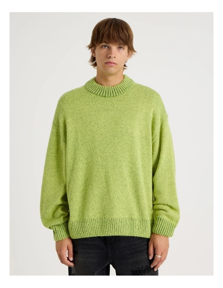 Neon Crew Knit in Lime image 6