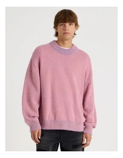 Neon Crew Knit in Pink