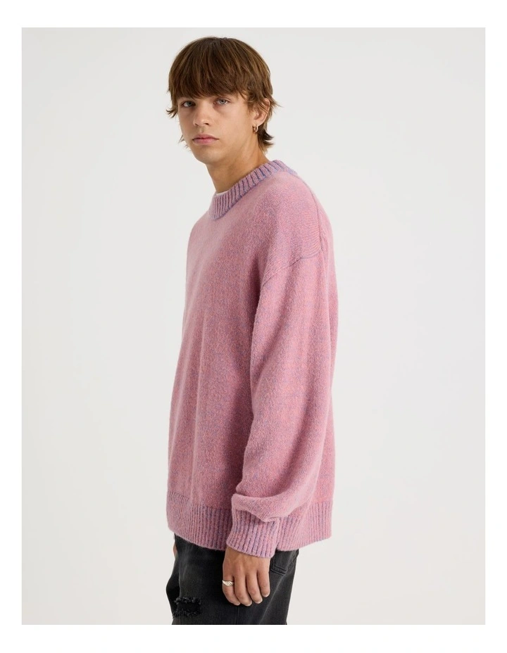 Neon Crew Knit in Pink image 6