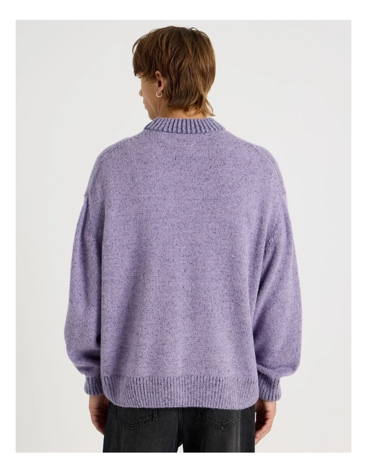 Neon Crew Knit in Lilac image 6