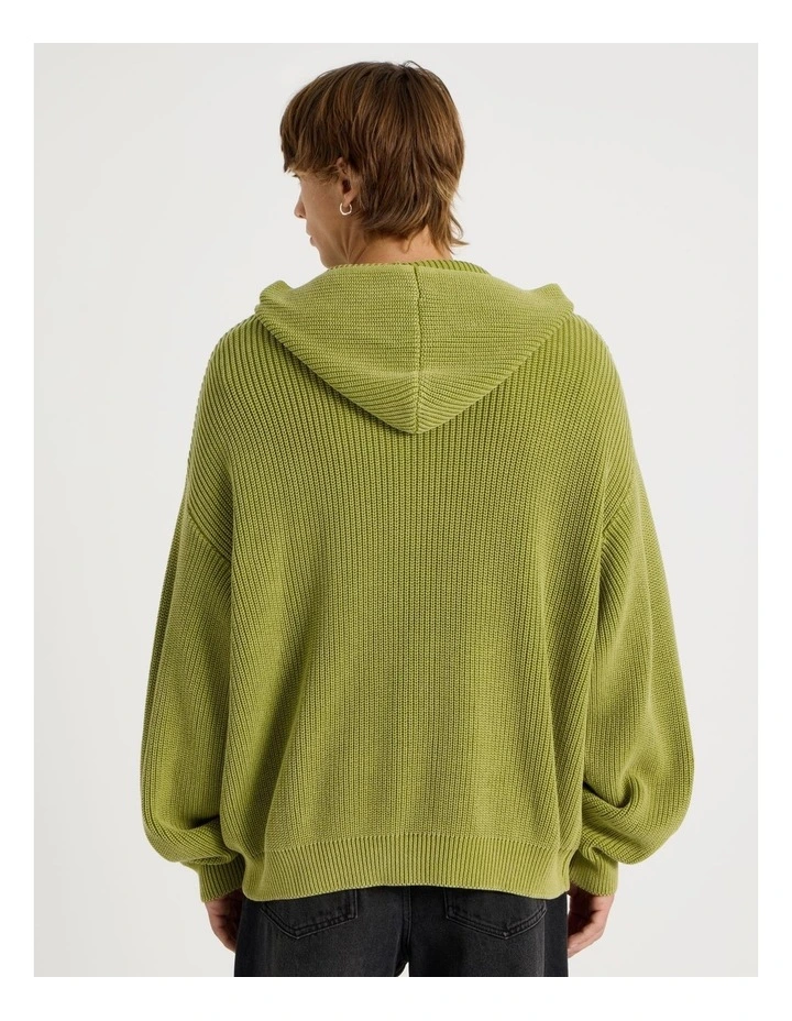 Gothic Zip Thru Knit in Green image 6