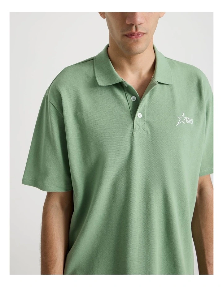Plain Logo Short Sleeve Polo in Sage image 6
