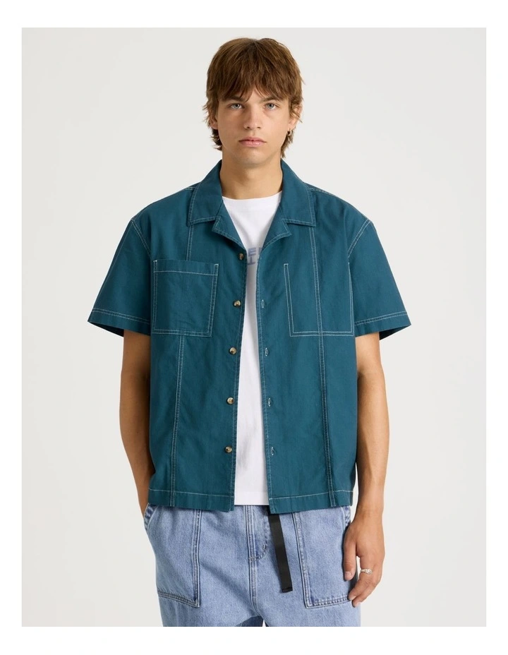 Workwear Short Sleeve Shirt in Blue image 1