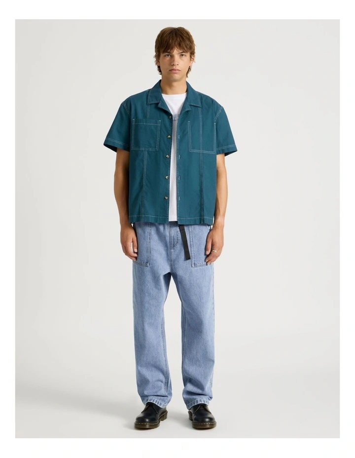 Workwear Short Sleeve Shirt in Blue image 2