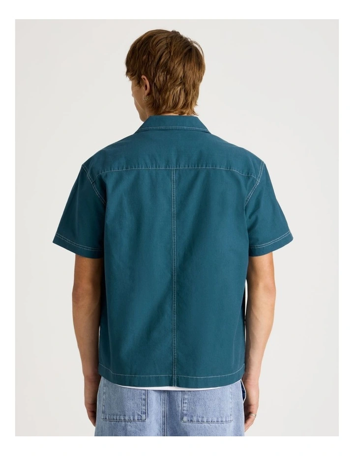 Workwear Short Sleeve Shirt in Blue image 5