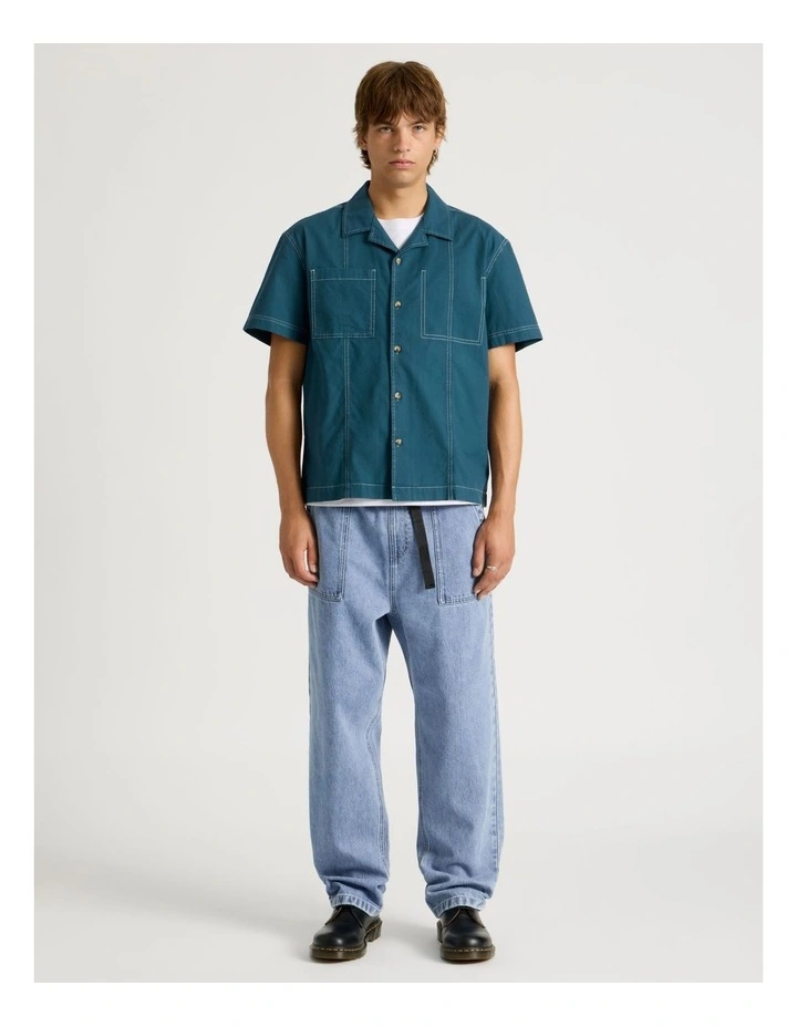 Workwear Short Sleeve Shirt in Blue image 6