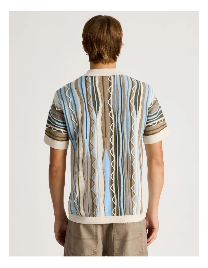 Retro Knit Short Sleeve Shirt in Assorted Colours image 6