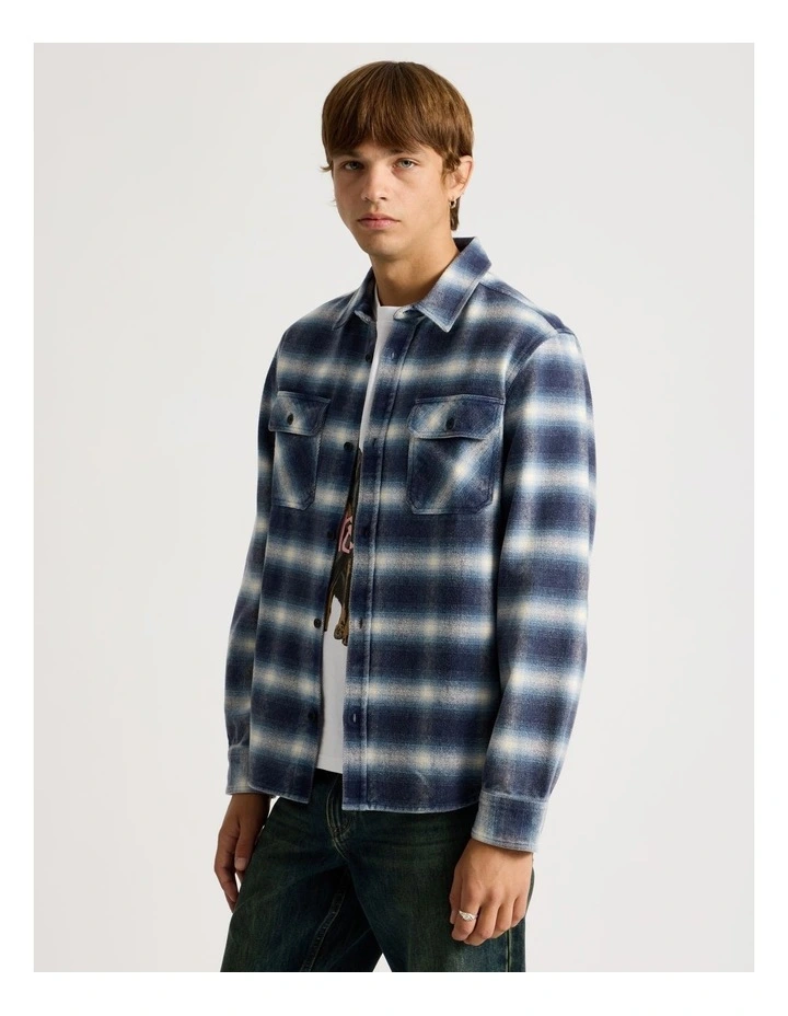 Vintage Long Sleeve Check Shirt in Cobalt image 1