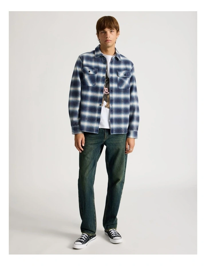 Vintage Long Sleeve Check Shirt in Cobalt image 3