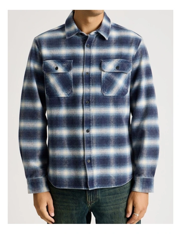 Vintage Long Sleeve Check Shirt in Cobalt image 5