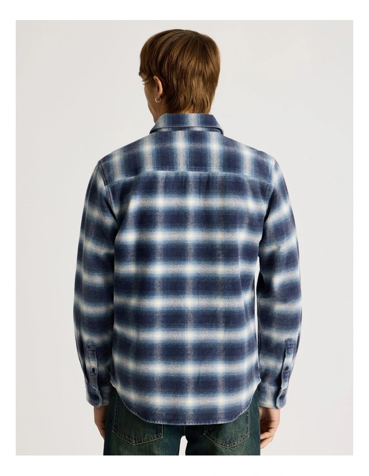 Vintage Long Sleeve Check Shirt in Cobalt image 6