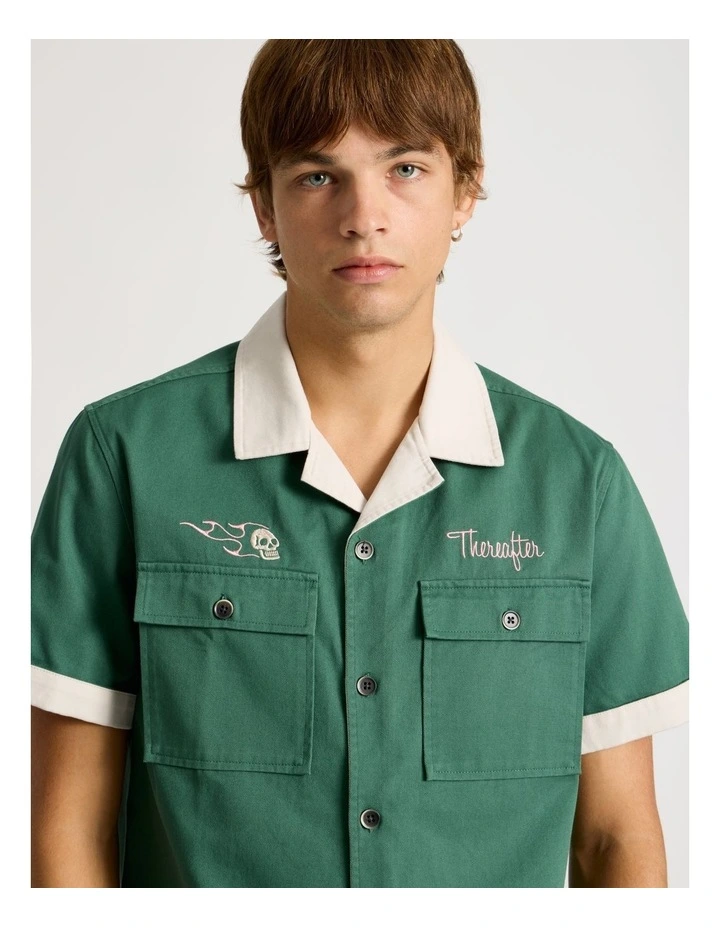 Garage Short Sleeve Shirt in Green image 2
