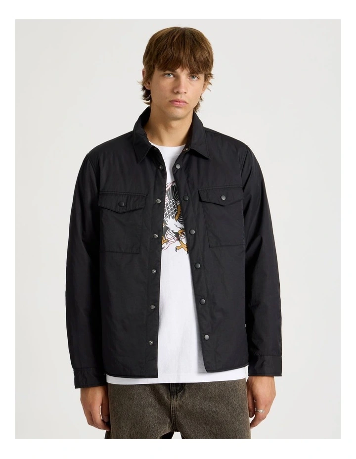 Satin Finish Long Sleeve Shirt Black image 1