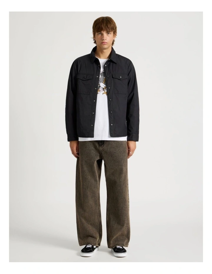 Satin Finish Long Sleeve Shirt Black image 2